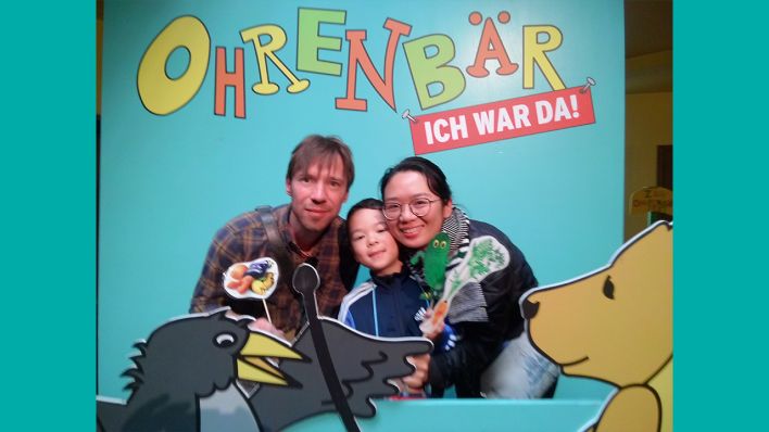 "Ich war da!" - ein Schnappschuss aus der Foto-Ecke (Quelle: rbb/OHRENBÄR)