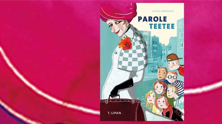 Buchcover: Kinder beobachten die elegante Dame Teetee (Quelle: Tulipan Verlag)