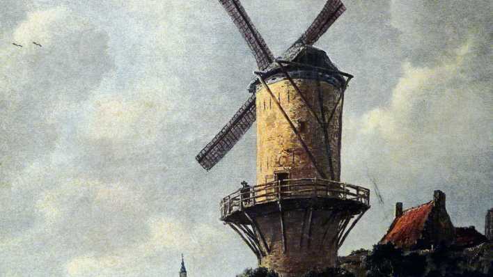 Ein Gemälde mit einer Windmühle (Quelle: rbb/OHRENBÄR/Sonja Kessen)
