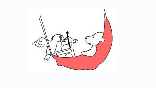 OHRENBÄR-Logo mit roter Mondsichel (Quelle: rbb/OHRENBÄR)