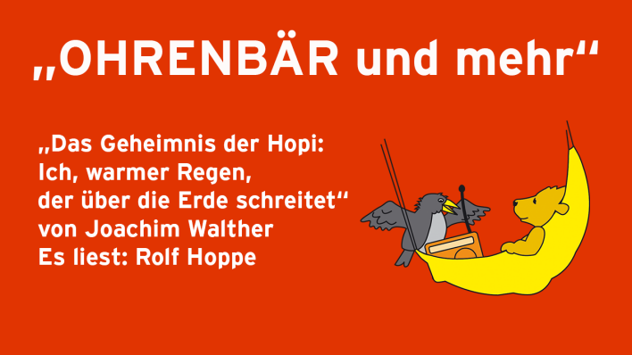 Workshop-Schriftzug auf OHRENBÄR-Rot, mit OHRENBÄR-Logo (Quelle: rbb)
