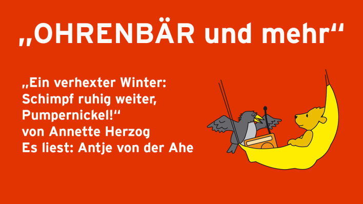 Workshop-Schriftzug auf OHRENBÄR-Rot, mit OHRENBÄR-Logo (Quelle: rbb)